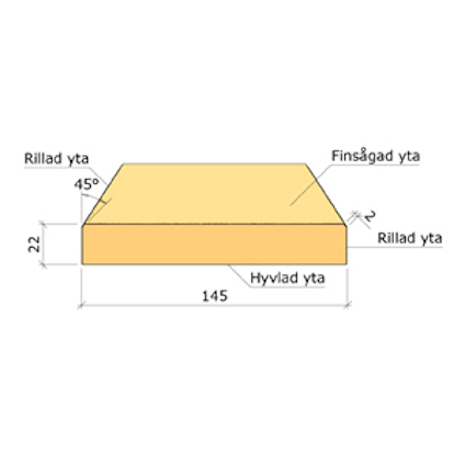 22X145 YTTERPANELBRÄDA GRAN G4-2 LPM
