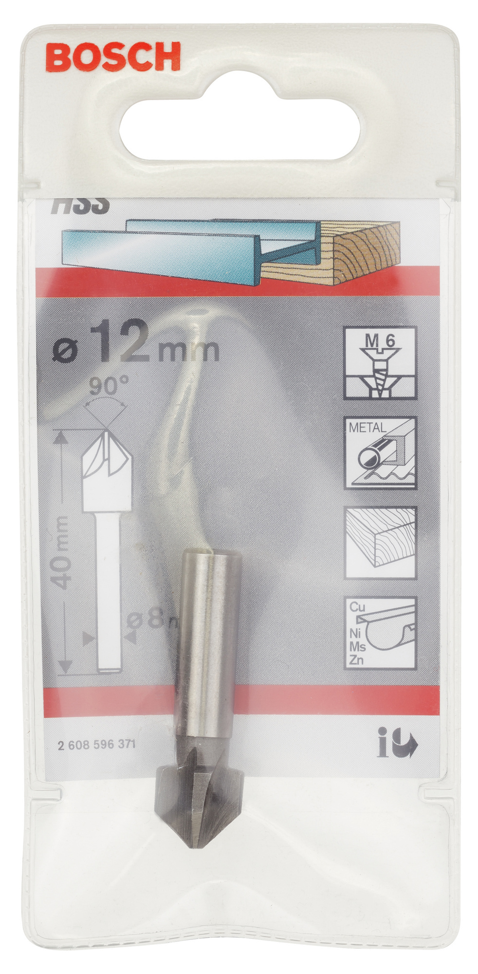 FÖRSÄNKARE HSS M6 5SKJ 12X40MM - Bosch