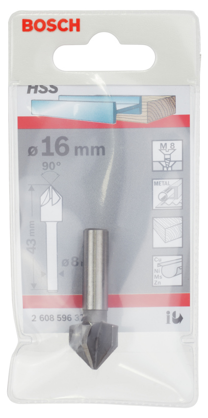 FÖRSÄNKARE HSS M8 5SKJ 16X43MM