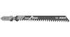 Sticksågblad med texten "T111C HCS basic for Wood", märkt med "BOSCH" och "SWISS MADE". Tandad kant synlig.