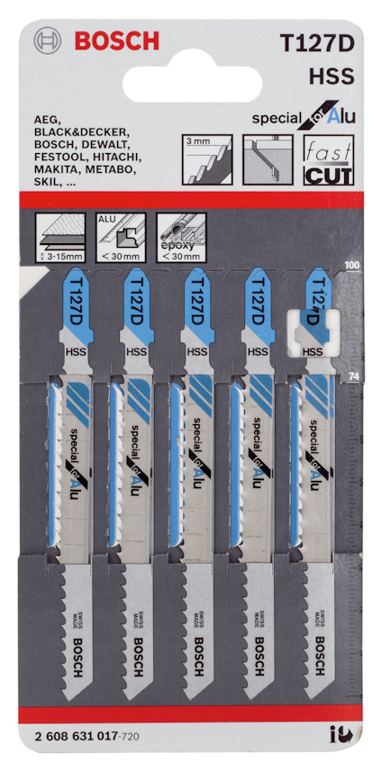 STICKSÅGBLAD T127D 5ST
