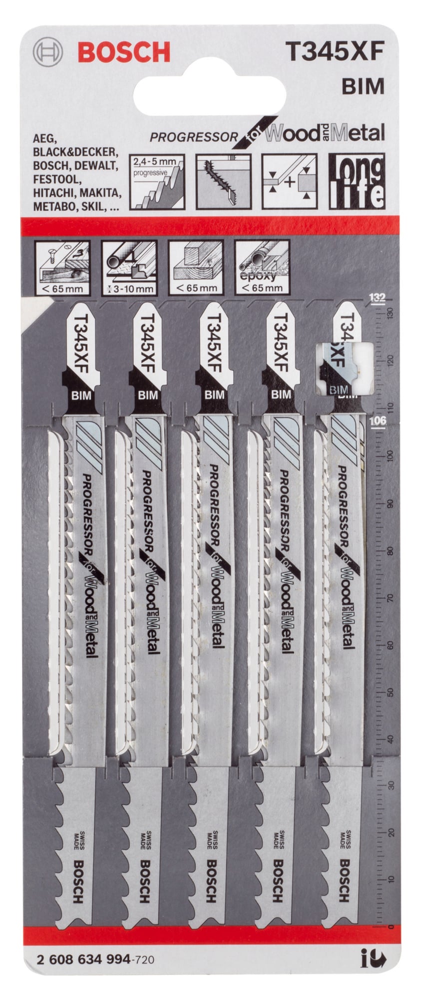 STICKSÅGBLAD T345XF PROG 5ST - Bosch