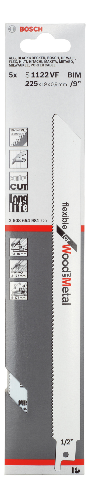 TIGERSÅGBLAD S1122VF 5ST  - Bosch