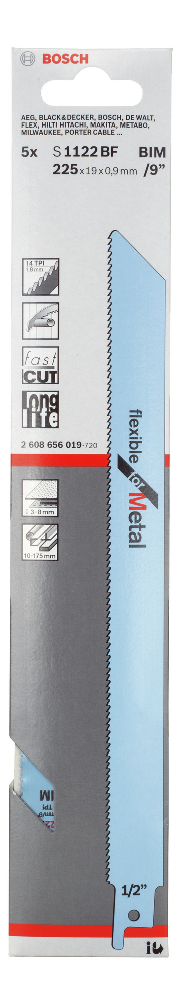 TIGERSÅGBLAD S1122 BF 5ST  - Bosch
