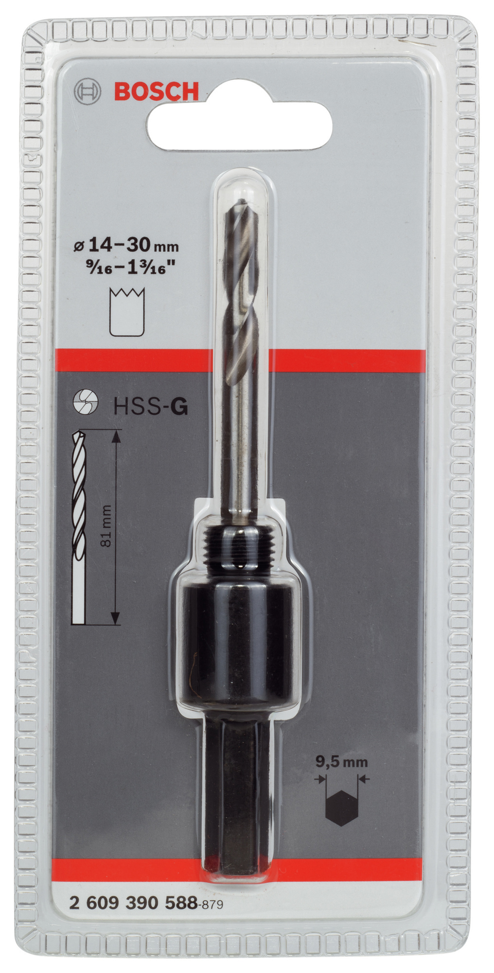 HÅLSÅGADAPTER HEX 9,6MM M/BORR14-30MM - Bosch