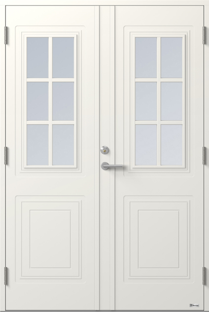 PARYTTERDÖRR BOR 835PG 14X21 H VIT, ASSA 2002,KLARGLAS