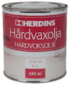 Burk med Herdins hårdvaxolja, ofärgad och matt, 500 ml, med röd etikett.