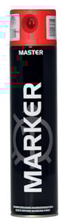 Sprayburk med texten "MASTER MARKER" och röd kork.