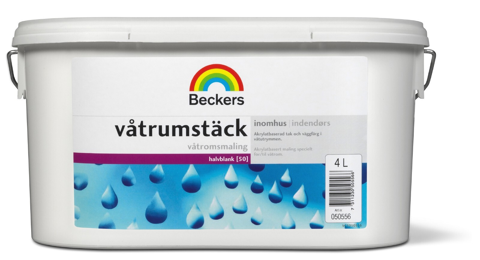 VÅTRUMSFÄRG VÅTRUMSTÄCK VIT 4L - 