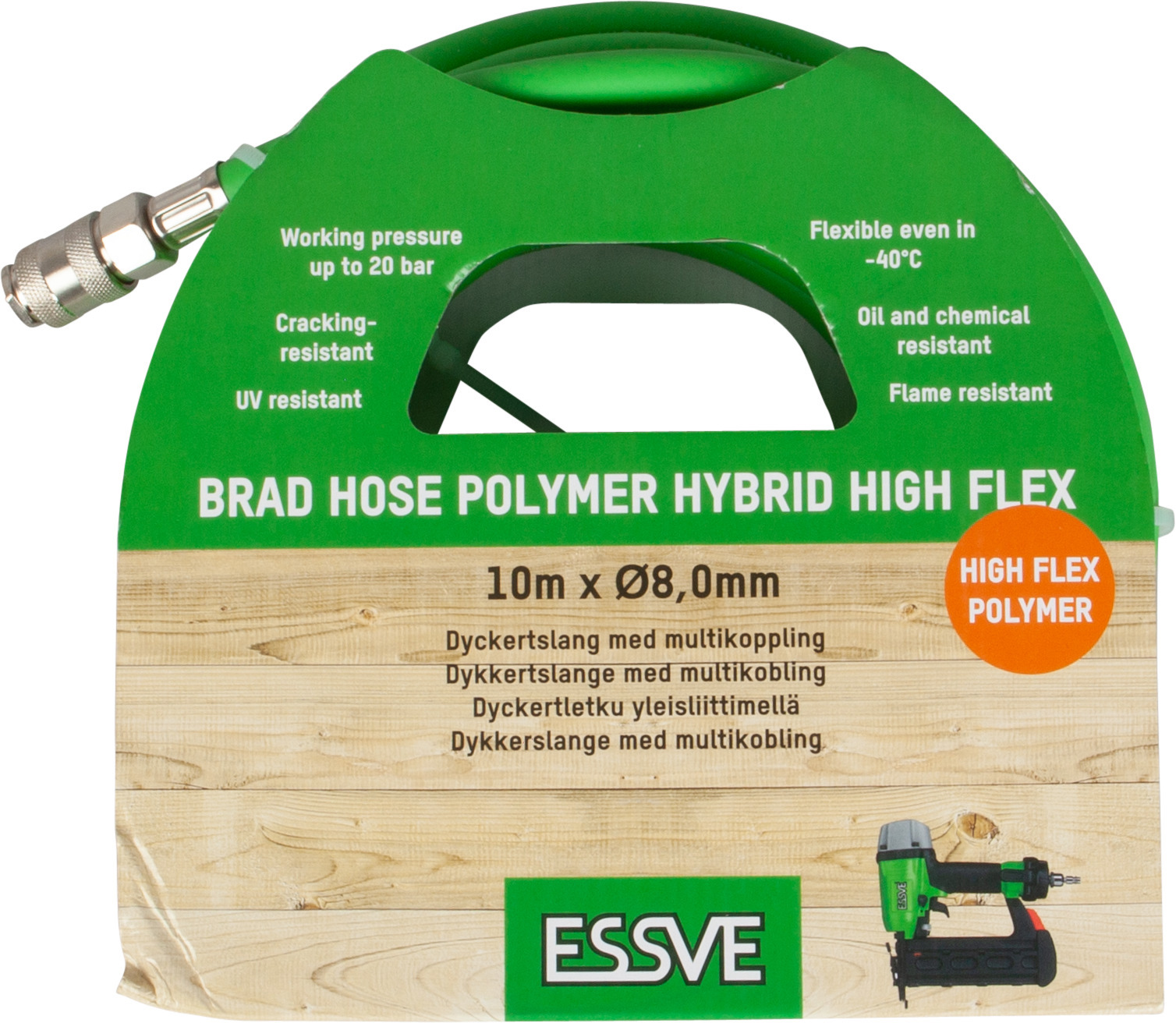 SLANG DYCKERT POLYMERHYBRID HIGH FLEX 10MX8MM - ESSVE