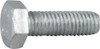 Sexkantskruv med helgängad kropp, metallisk yta, av standardtyp.