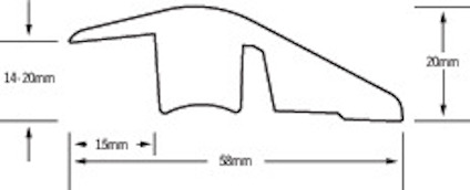 KÄHRS MASSIV NIVÅLIST EK 58X20X2400 MATTLACK