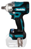 Trådlös Makita mutterdragare med 18V batterifäste, svart och turkos design.
