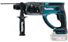 Batteridriven kombihammare från Makita i blått och svart, med ett handtag och batteri.