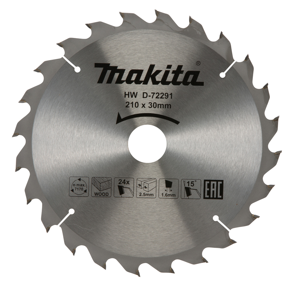 SÅGKLINGA D-72291 MAKITA T.C.T. TRÄ 24T 210X30MM - Makita