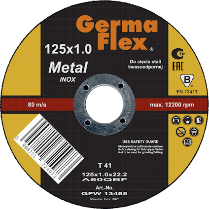 KAPSKIVA INOX 125X1,0X22,2MM