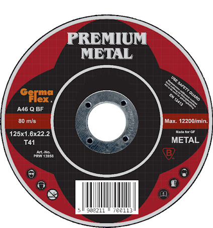 KAPSKIVA METALL 125X1,6X22,2MM