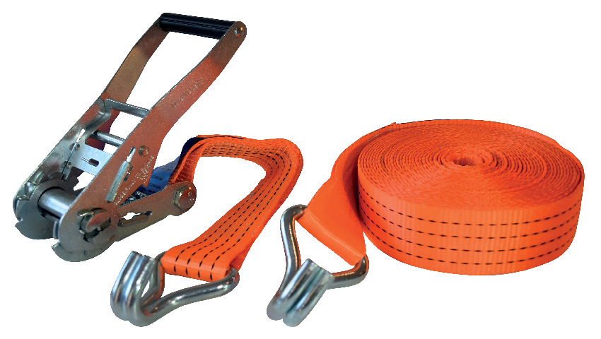 SPÄNNBAND TVÅDELAT MED KROKAR ORANGE - Fasty