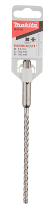 Borr från Makita med etikett som visar "SDS-Plus". Diameter 6,5 mm, arbetslängd 100 mm.