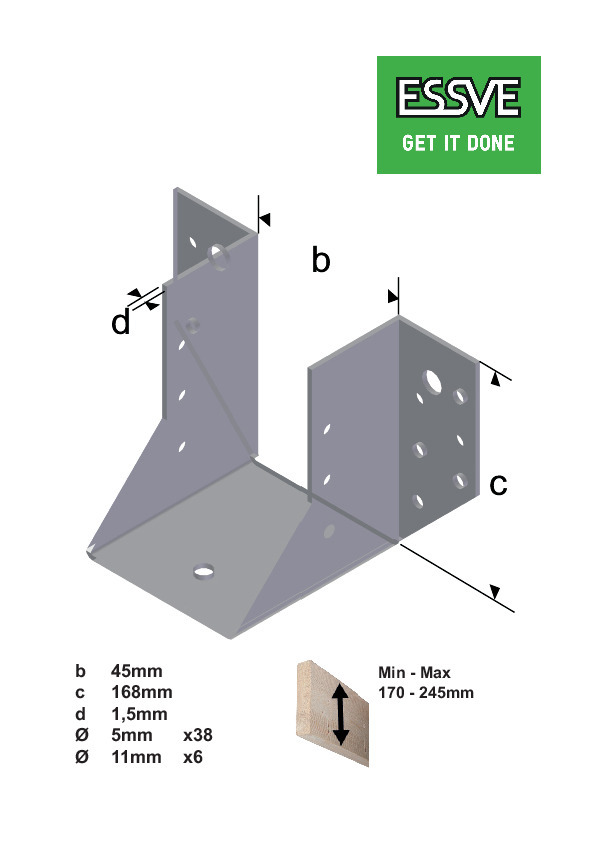 BALKSKO U 45X168 CE POWER LINELIMPA - ESSVE