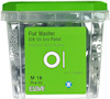 Plastförpackning med flat bricka, M16, DIN 125, zinkpläterad. 50 st. Märkt "ESSVE". Art 61068266.
