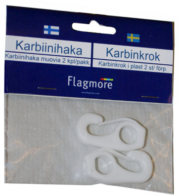 KARBINHAKE I PLAST 2 ST/FÖRP  - Flagmore