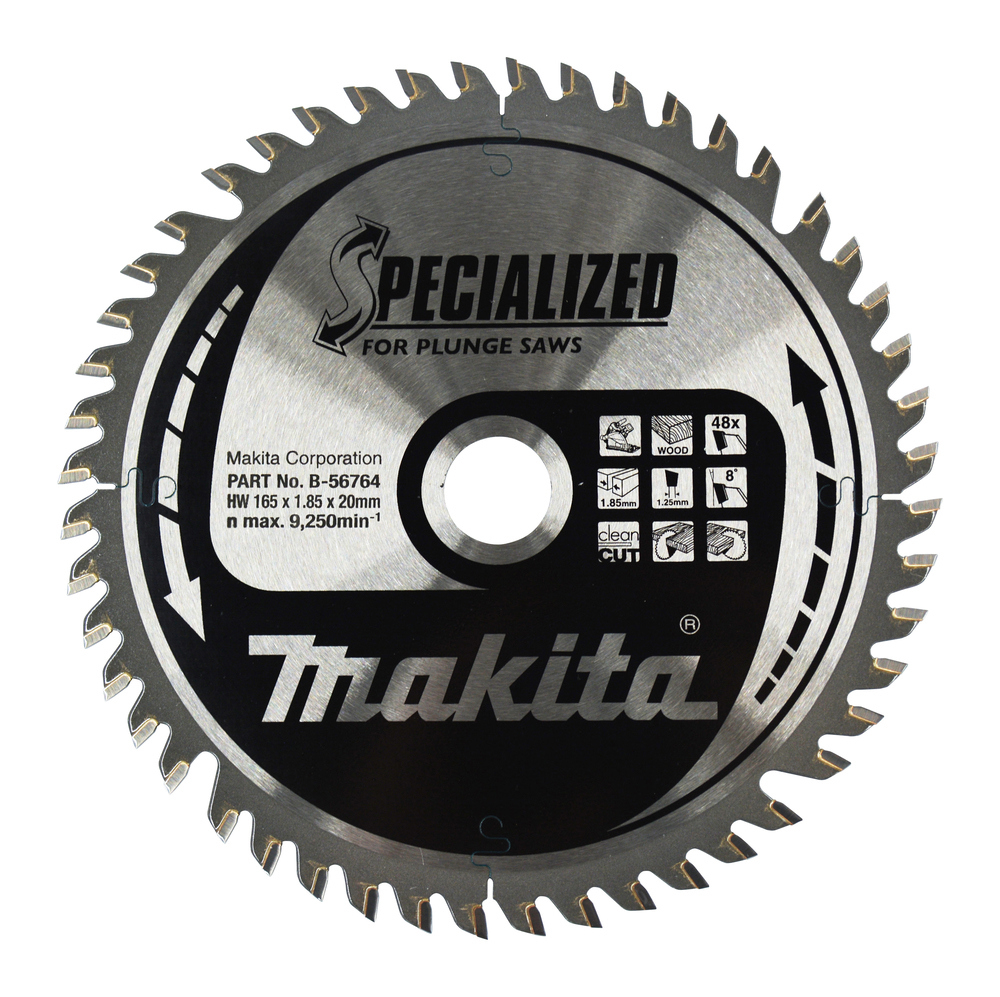 SÅGKLINGA B-56764 MAKITA TCT TRÄ 48T 165X20X1,85MM - Makita