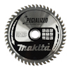 Rund sågklinga med tänder, text "SPECIALIZED for plunge saws" och "Makita", med tekniska symboler och specifikationer.