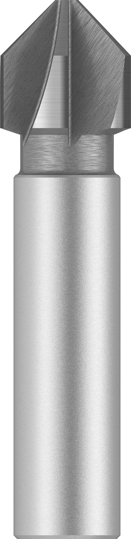 Metallborr med U-formad spets i silverfärg, enkel bakgrund.