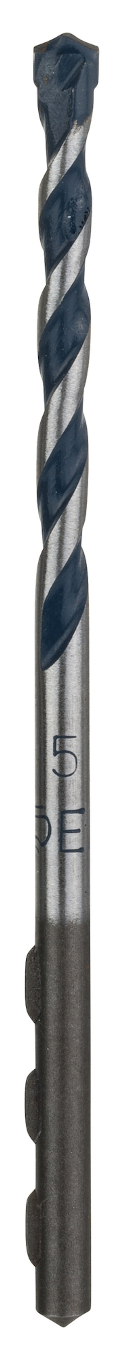 Borr med spiralformad spets och skaft i metall.