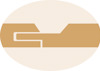 En geometrisk form i brunt och beige, med inpassade delar som liknar ett pusselstycke.