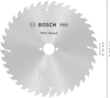 Cirkelsågklinga med text "Bosch PRO Wood", diameter 254 mm, centrumhål 30 mm.