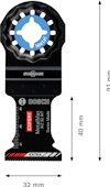 Multiverktygsblad Bosch, längd 91 mm, bredd 32 mm, modell MetalMax AIZ 32 AT.